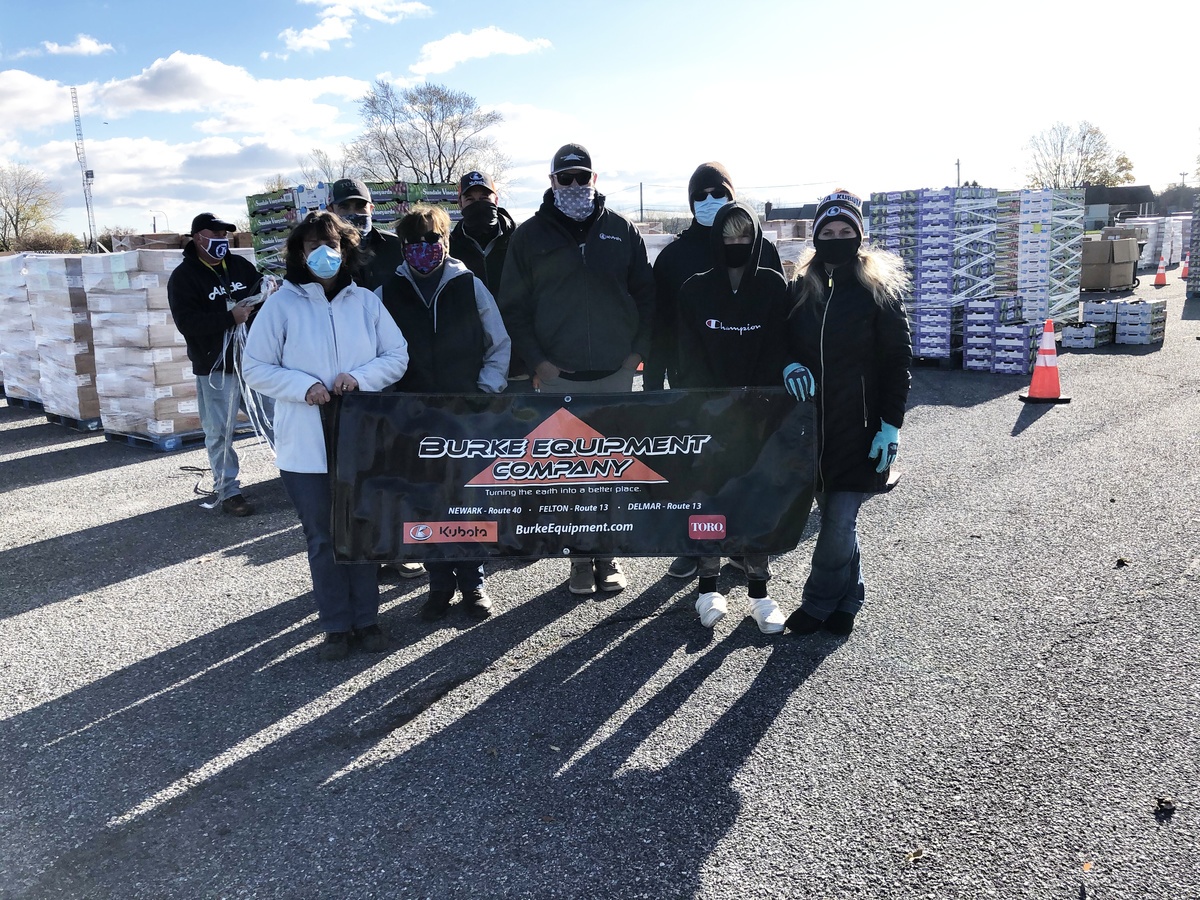 Seasonal Food Bank distribution at Dover Downs